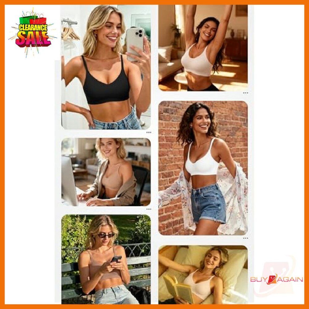 Wireless Push Up Bra Seamless Support Tshirt Bral… - image 7